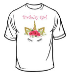 Unicorn Birthday Girl T-shirt