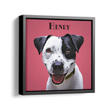 Personalized Framed Pet Portrait - Square Canvas