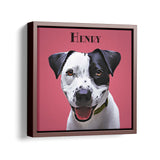 Personalized Framed Pet Portrait - Square Canvas