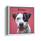 Personalized Framed Pet Portrait - Square Canvas