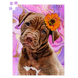 Personalized Pet Jigsaw Puzzle - Marbled Color