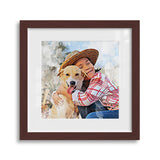 Personalized Pet and Family Framed Gallery Print - Square