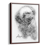 Personalized Framed Pet Portrait Canvas - Drawing Style