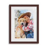 Personalized Pet and Family Framed Gallery Print - Portrait