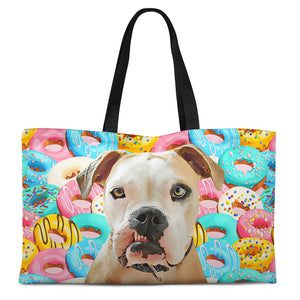 Personalized Pet Weekender Tote Bag - Donuts