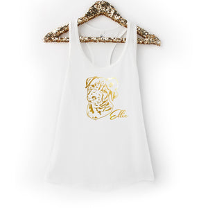 Personalized Pet Gold Foil Print Tank Top