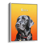 Personalized Pet Portrait Canvas - Gradient