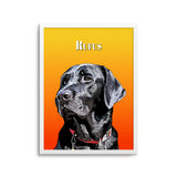 Personalized Pet Portrait Print - Gradient