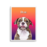 Personalized Pet Portrait Print - Gradient