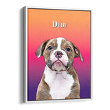 Personalized Pet Portrait Canvas - Gradient