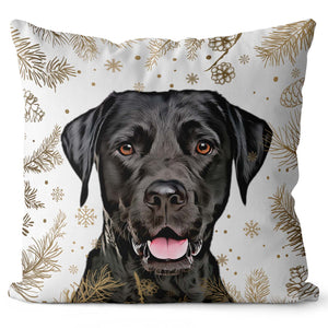 Personalized Pet Portrait Pillow - Wintry