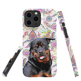 Personalized Dog iPhone Case - Paisley Pattern