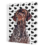 Personalized Pet Portrait Canvas - Hearts