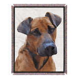 Personalized Pet Portrait Woven Blanket