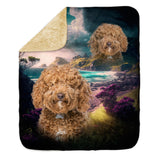 Personalized Pet Sherpa Blanket - Superimposed Portrait