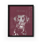 Personalized Pet Silver Foil Portrait Prints