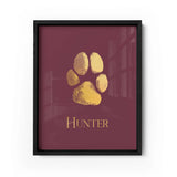 Personalized Gold Foil Prints - Real Paw Print