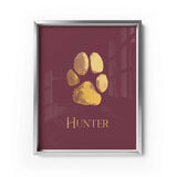 Personalized Gold Foil Prints - Real Paw Print