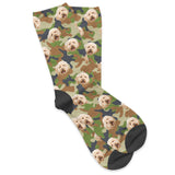 Personalized Pet Face Socks - Camouflage