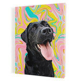 Personalized Pet Portrait Canvas - Color Swirl