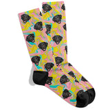 Personalized Color Swirl Pet Face Socks