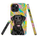 Personalized Pet iPhone Tough Case - Swirl Pattern