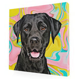 Personalized Pet Square Canvas - Color Swirl