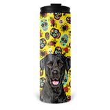 Personalized Pet Skinny Tumbler 16oz - Sugar Skull