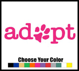 Adopt A Pet Decal