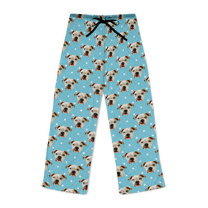 Personalized Pet Face Pajama Pants - Diamond Pattern