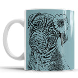 Personalized Minimalistic Pet Portrait Mug