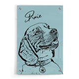 Personalized Acrylic Pet Portrait Prints - Minimalistic Style