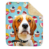 Personalized Pet Sherpa Blanket - Cupcakes