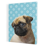 Personalized Pet Portrait Canvas - Stars