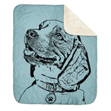 Personalized Pet Sherpa Blanket - Minimalistic Style