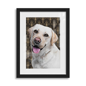 Personalized Pet Art Framed Gallery Print - Art Deco