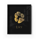 Personalized Gold Foil Prints - Real Paw Print