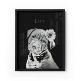 Personalized Pet Silver Foil Portrait Prints