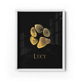 Personalized Gold Foil Prints - Real Paw Print