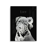 Personalized Pet Silver Foil Portrait Prints