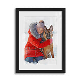 Personalized Pet and Family Framed Gallery Print - Portrait