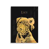 Personalized Pet Gold Foil Portrait Prints