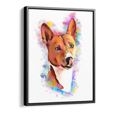 Personalized Pet Framed Portrait Canvas - Neon Color Style