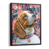 Personalized Framed Pet Portrait Canvas - Bloom