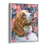 Personalized Framed Pet Portrait Canvas - Bloom