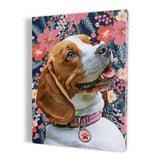 Personalized Framed Pet Portrait Canvas - Bloom