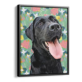 Personalized Framed Pet Portrait Canvas - Bloom