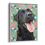 Personalized Framed Pet Portrait Canvas - Bloom