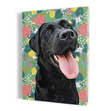 Personalized Framed Pet Portrait Canvas - Bloom