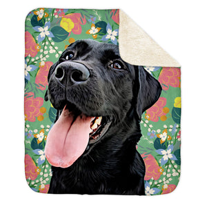 Personalized Pet Sherpa Blanket - Bloom